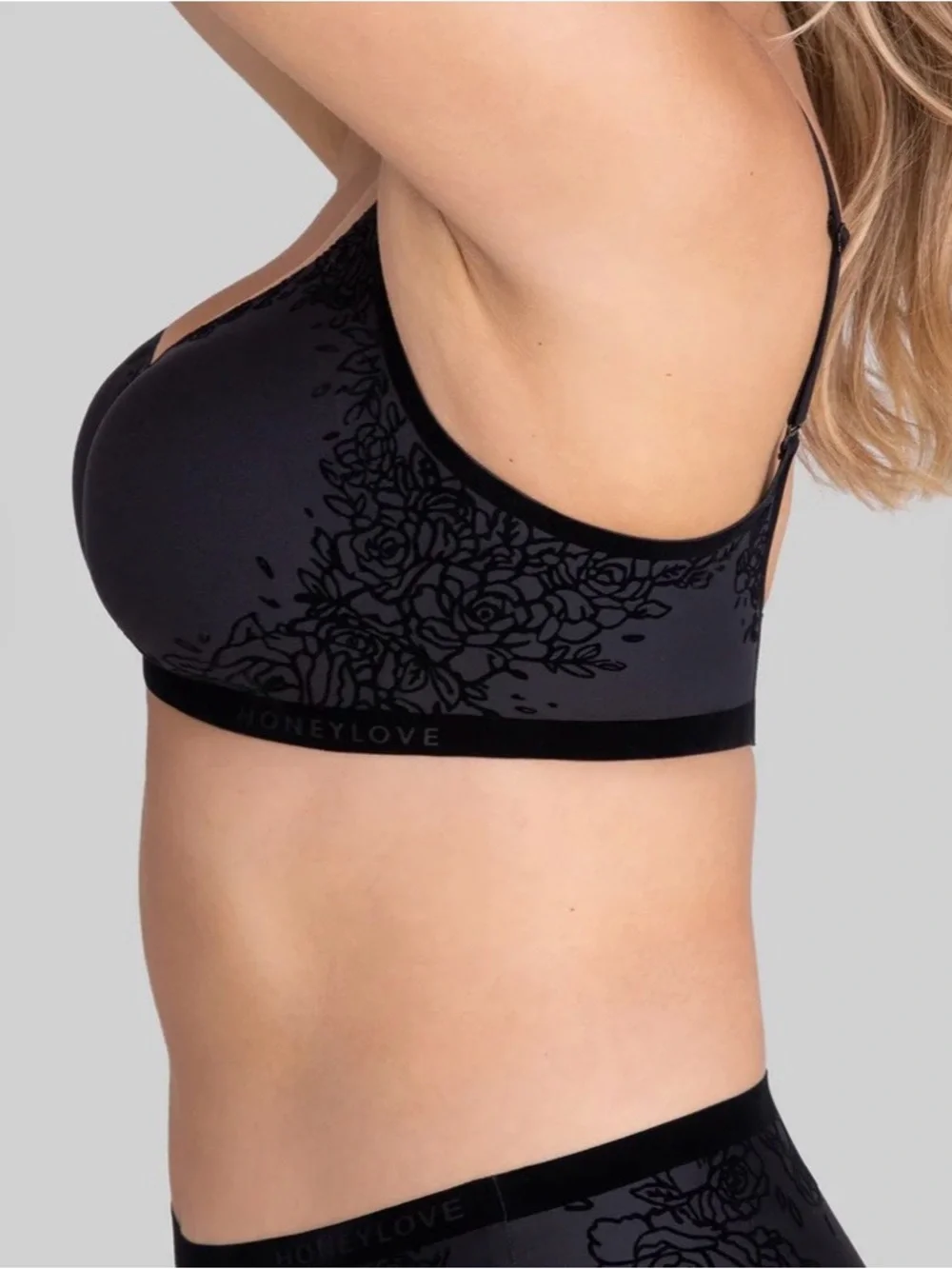 Honeylove Silhouette Roses Bra vamp